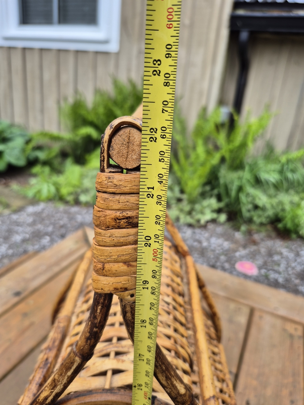 Rustic Boho Vintage Rattan Wicker Wine Rack - Excellent Condition - Picture 7 of 9
